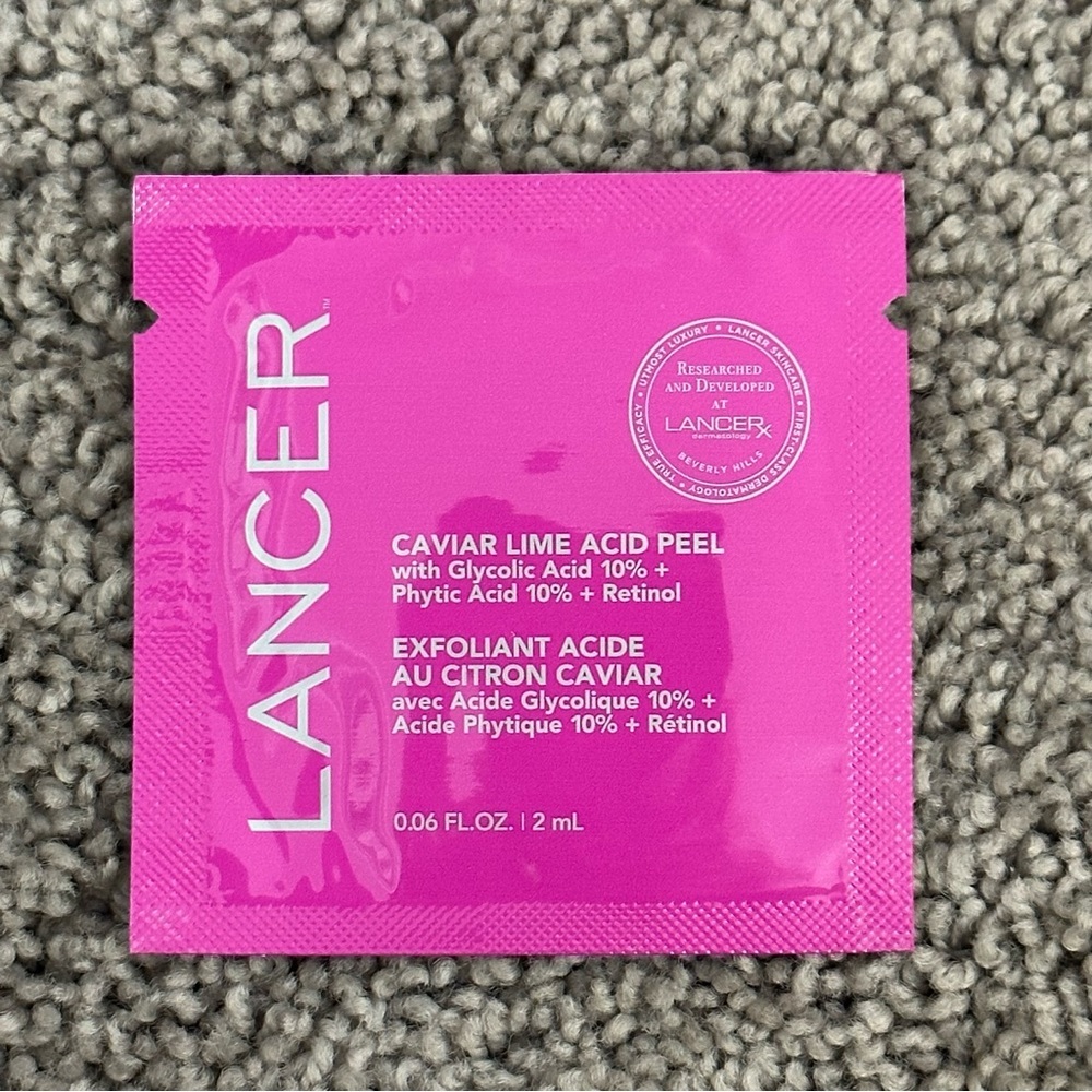 Dr Lancer Caviar Lime Acid Peel Glycolic Acid, Phytic Acid, Retinol Sample